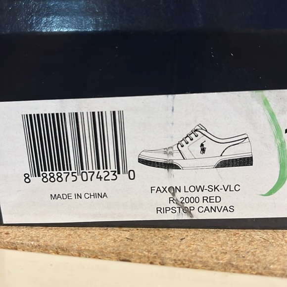 Polo Ralph Lauren Faxon Ripstop shoes sneakers new red Mens Size 11.5 - Picture 13 of 13